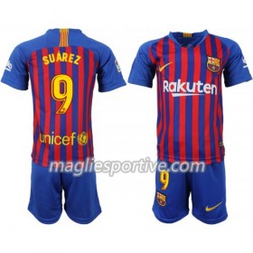 Completo Calcio Barcellona Suarez 9 Bambino Divisa Prima 2018/2019